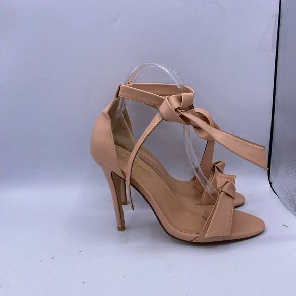 XYD Nude Open Toe Bowknot Stilettos Ankle Strap - Picture 4 of 10